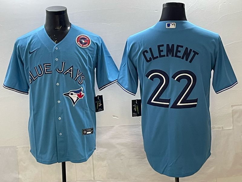 Men 2025 Toronto Blue Jays #22 Clement blue Game Nike MLB Jersey 0030